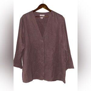 Vintage Eileen Fisher NY Silk Tunic Top Minimalist Lagenlook Women 2 Old‎ Luxury